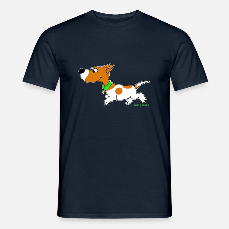 Süßer Jack Russel Comic Wolly Sheepling Gaming - Männer T-Shirt - Navy