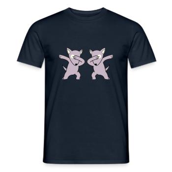 dabbing pour chien - T-shirt homme - marine - Devant - AI Model Male 178 light (178cm)