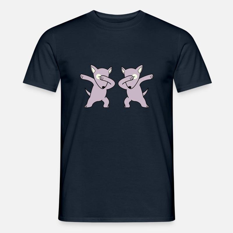 dog dabbing - Männer T-Shirt - Navy
