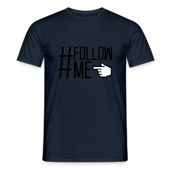 Pointeur de la main suivre - T-shirt homme - marine - Devant - AI Model Male 178 light (178cm)