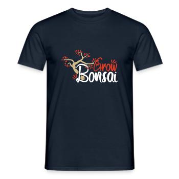Grow Bonsai - Men's T-Shirt - navy - Front - AI Model Male 178 light (178cm)
