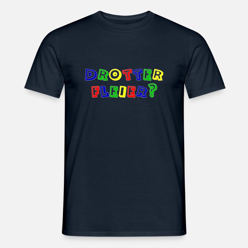 drotter fleier rand weiß - Männer T-Shirt - Navy