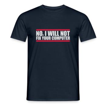 Ne pas réparer votre ordinateur - T-shirt homme - marine - Devant - AI Model Male 178 light (178cm)