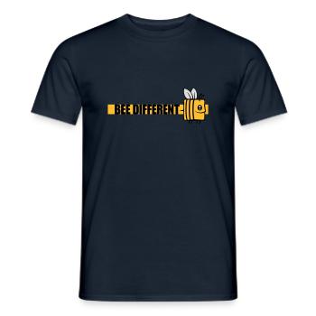 bee different saying quote - Men's T-Shirt - navy - Front - AI Model Male 178 light (178cm)