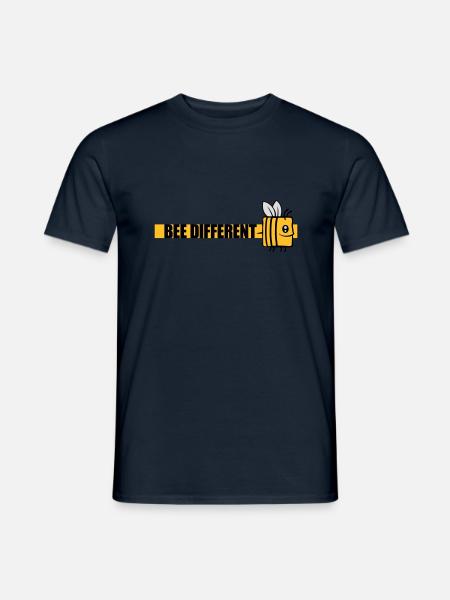 bee different Spruch Zitat - Männer T-Shirt - Navy