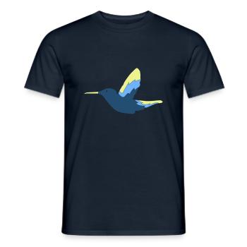 Colibri Oiseau - T-shirt homme - marine - Devant - AI Model Male 178 light (178cm)