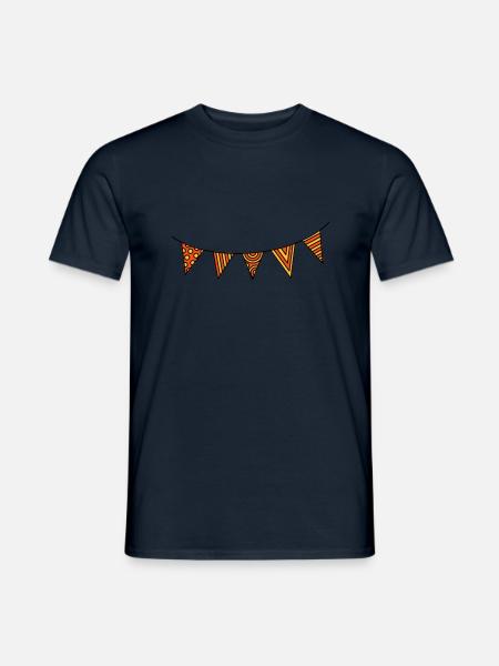 Chaîne fanion tricolore - T-shirt homme - marine