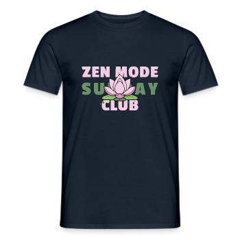 Zen Mode Sunday Club – Mindfulness Shirt - Men's T-Shirt - navy - Front - AI Model Male 178 light (178cm)