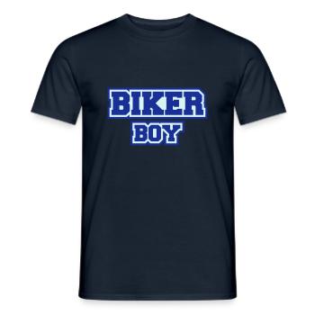 Biker Boy - Männer T-Shirt - Navy - Vorne - AI Model Male 178 light (178cm)