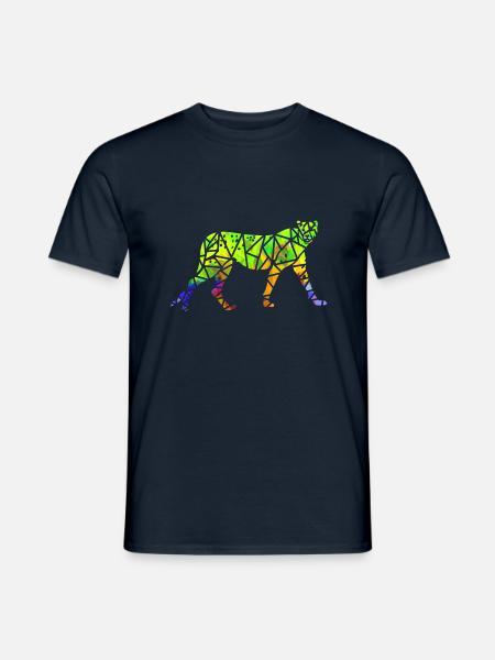 Bunter Gepard - Männer T-Shirt - Navy