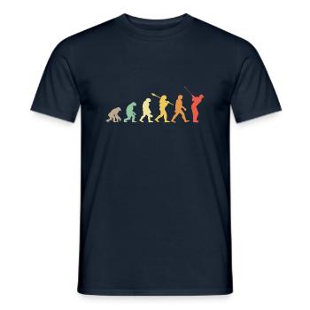 Golf Evolution Retro Geschenk für Golfer - Männer T-Shirt - Navy - Vorne - AI Model Male 178 light (178cm)