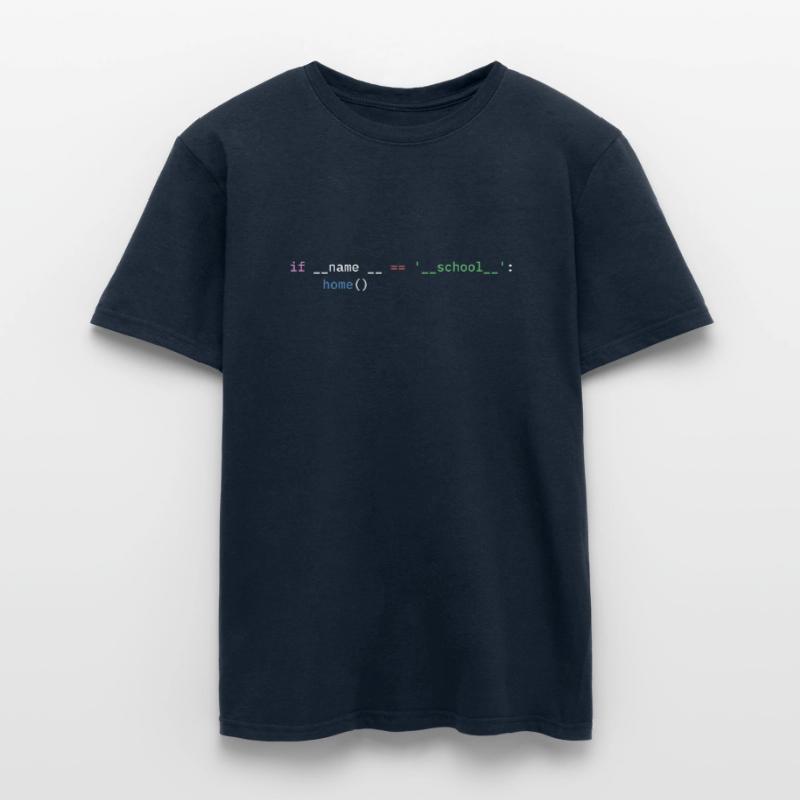 Python Programmeur École Étudiant Drôle T-shirt homme