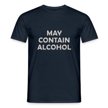 Blurry May contain alcohol - Men's T-Shirt - navy - Front - AI Model Male 178 light (178cm)