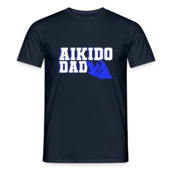Aikido Dad Father Fighter MMA Fight Self Defense - Men's T-Shirt - navy - Front - AI Model Male 178 light (178cm)