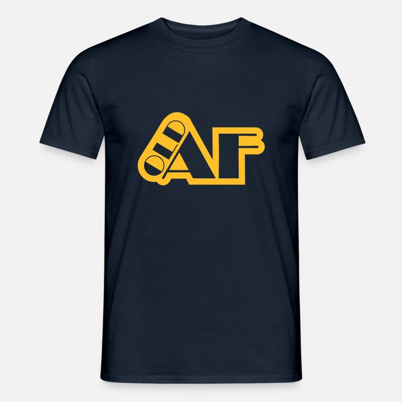 old AF Text Logo - Männer T-Shirt - Navy