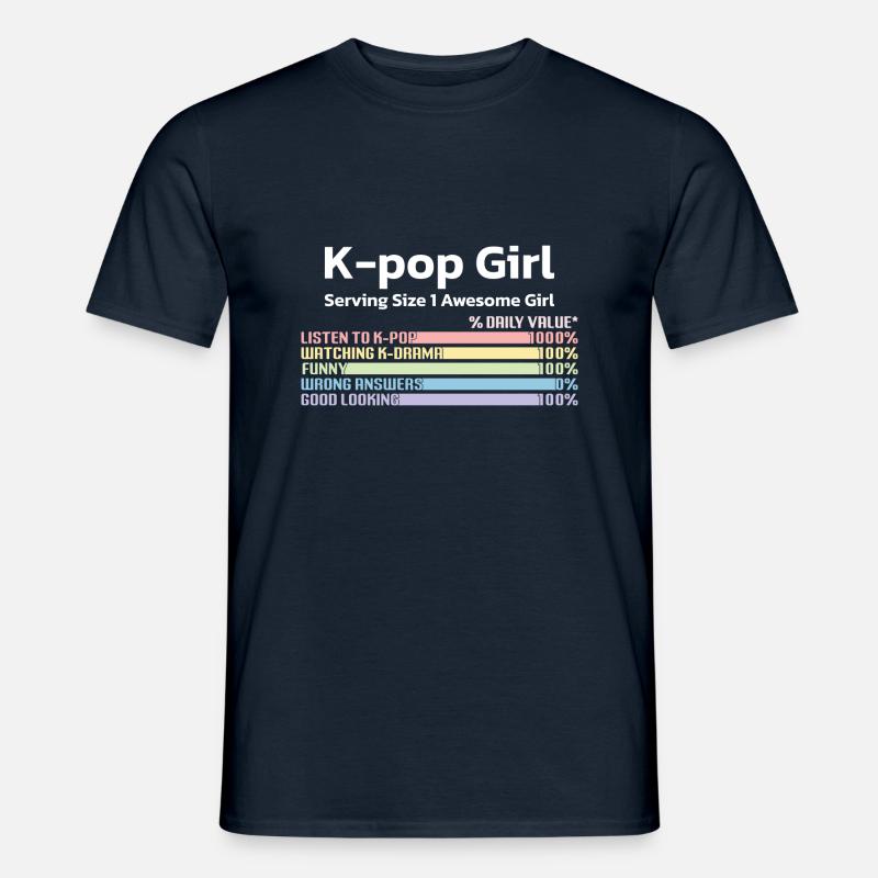 K-Pop Corée Pop Pop Musique Sud Corée Du Sud Musique coréenne - T-shirt homme - marine