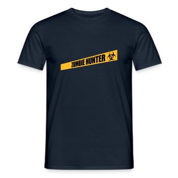 zombie hunter Halloween quote - Men's T-Shirt - navy - Front - AI Model Male 178 light (178cm)