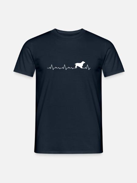 Heartbeat Cocker Spaniel - Männer T-Shirt - Navy