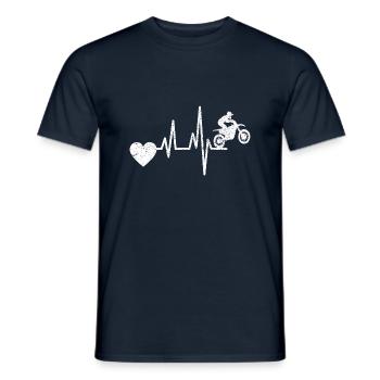 Motorcycle Motorcyclist Motorcross Motorcycle Fan - Men's T-Shirt - navy - Front - AI Model Male 178 light (178cm)
