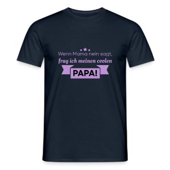 cooler Papa - lustige Sprüche - Männer T-Shirt - Navy - Vorne - AI Model Male 178 light (178cm)