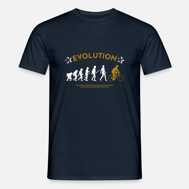 Evolution vélo cadeau cycliste - T-shirt homme - marine