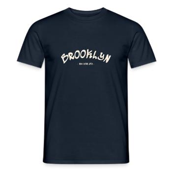 Brooklyn - New York City - USA - America - Men's T-Shirt - navy - Front - AI Model Male 178 light (178cm)