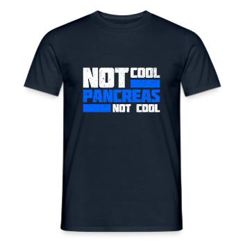 Not Cool Pancreas Not Cool - Type 1 Diabetes Shirt - Men's T-Shirt - navy - Front - AI Model Male 178 light (178cm)