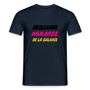 BESTE OMA DER GALAXIE - Männer T-Shirt - Navy - Vorne - AI Model Male 178 light (178cm)