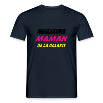 DIE BESTE MUTTER DER GALAXIE - Männer T-Shirt - Navy - Vorne - AI Model Male 178 light (178cm)