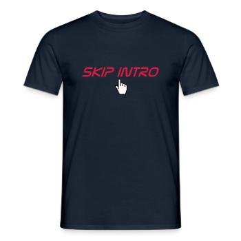 skip intro - Men's T-Shirt - navy - Front - AI Model Male 178 light (178cm)