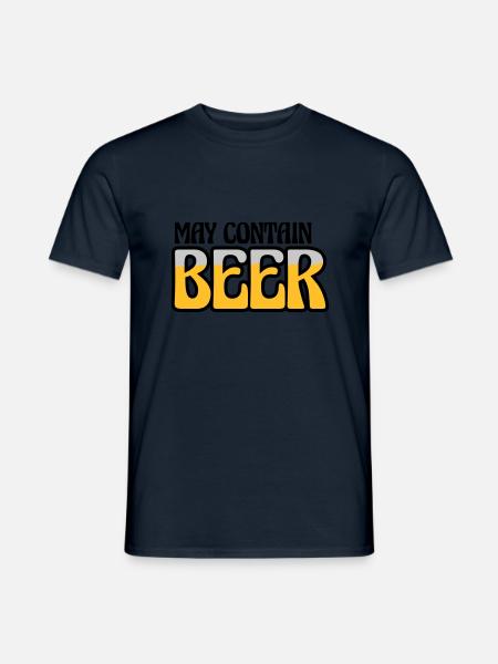 Logo May Contain Beer - Men's T-Shirt - navy