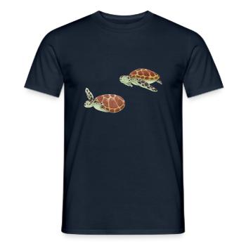 Wasserschildkröten ahoi! - Männer T-Shirt - Navy - Vorne - AI Model Male 178 light (178cm)