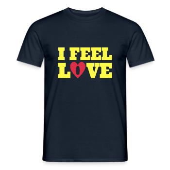Je ressens de l’amour - T-shirt homme - marine - Devant - AI Model Male 178 light (178cm)