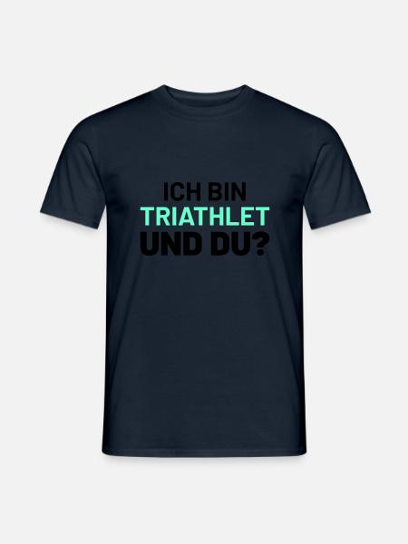 ich bin triathlet und du - Männer T-Shirt - Navy