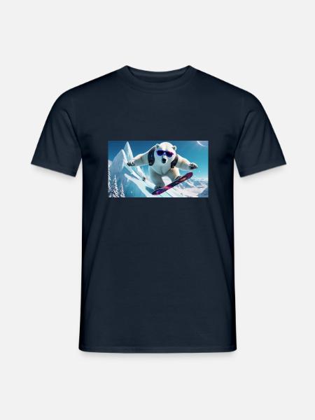Flying Polar Bear - Men's T-Shirt - navy