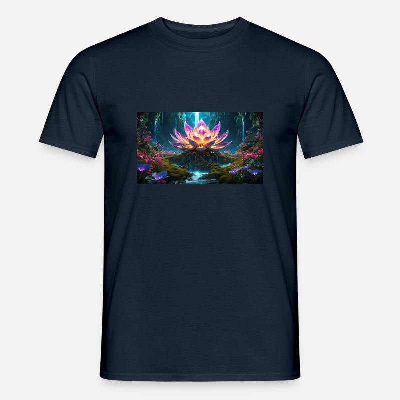 Lotus Blüte - Männer T-Shirt - Navy