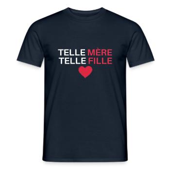 Telle mère telle fille - T-shirt homme - marine - Devant - AI Model Male 178 light (178cm)