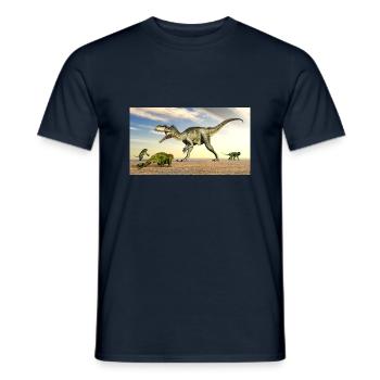 Megalosaurus und Doliosauriscus - Männer T-Shirt - Navy - Vorne - AI Model Male 178 light (178cm)