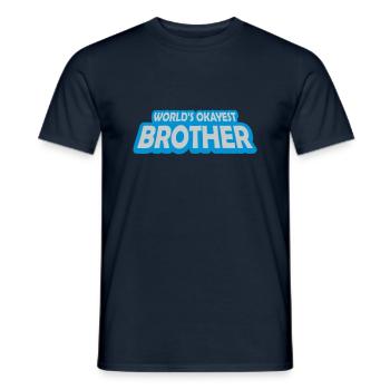 Texte Mondes ok Frère - T-shirt homme - marine - Devant - AI Model Male 178 light (178cm)