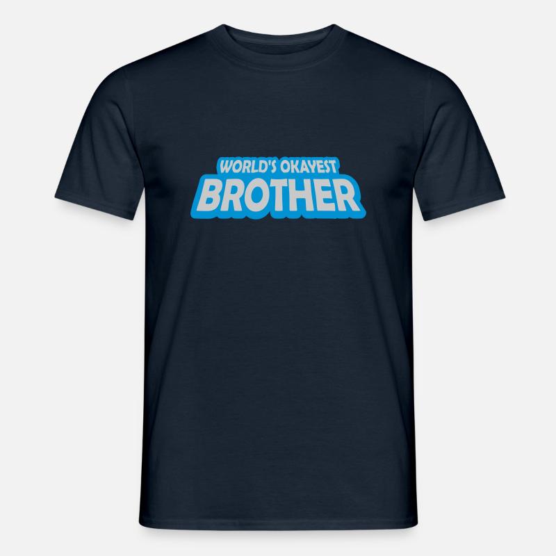 Text Worlds okayest Brother - Männer T-Shirt - Navy