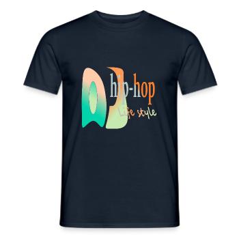 Dj Hip Hop - T-shirt homme - marine - Devant - AI Model Male 178 light (178cm)