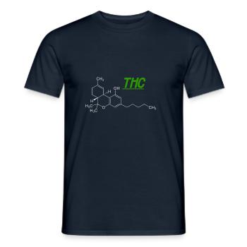 THC - Männer T-Shirt - Navy - Vorne - AI Model Male 178 light (178cm)