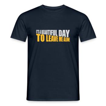 leave me alone day - Männer T-Shirt - Navy - Vorne - AI Model Male 178 light (178cm)