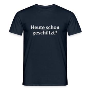 Heute schon das Klima geschützt? No second planet - Männer T-Shirt - Navy - Vorne - AI Model Male 178 light (178cm)