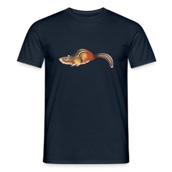 Squirrel forest animal t-shirt print - Men's T-Shirt - navy - Front - AI Model Male 178 light (178cm)