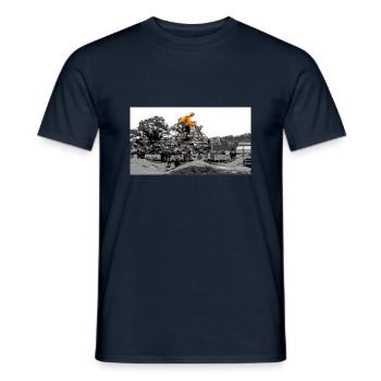 BMX Bicross Rennen Rennen Old School - Männer T-Shirt - Navy - Vorne - AI Model Male 178 light (178cm)