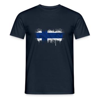 Finland Suomi helsinki scandinavia viking fine FIN - Men's T-Shirt - navy - Front - AI Model Male 178 light (178cm)