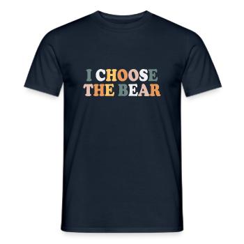 Je choisis l’ours - T-shirt homme - marine - Devant - AI Model Male 178 light (178cm)