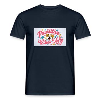 Dog Design - Men's T-Shirt - navy - Front - AI Model Male 178 light (178cm)