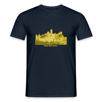 Wertheim Burg Main Tauber Baden-Württemberg - T-shirt homme - marine - Devant - AI Model Male 178 light (178cm)